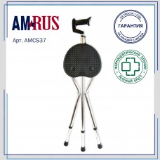 Трость телескопическая со складным трехопорным стулом (c регулировкой высоты) AMCS37