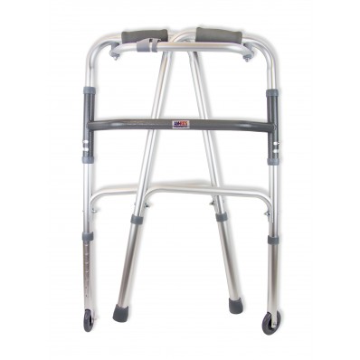 Ходунки на колесах 75 мм, с переключением режимов «шагающие/жесткие», складывающиеся с 1 замком, регулируемые по высоте Ходунки на колесах 75 мм, с переключением режимов «шагающие/жесткие», складывающиеся с 1 замком, регулируемые по высоте